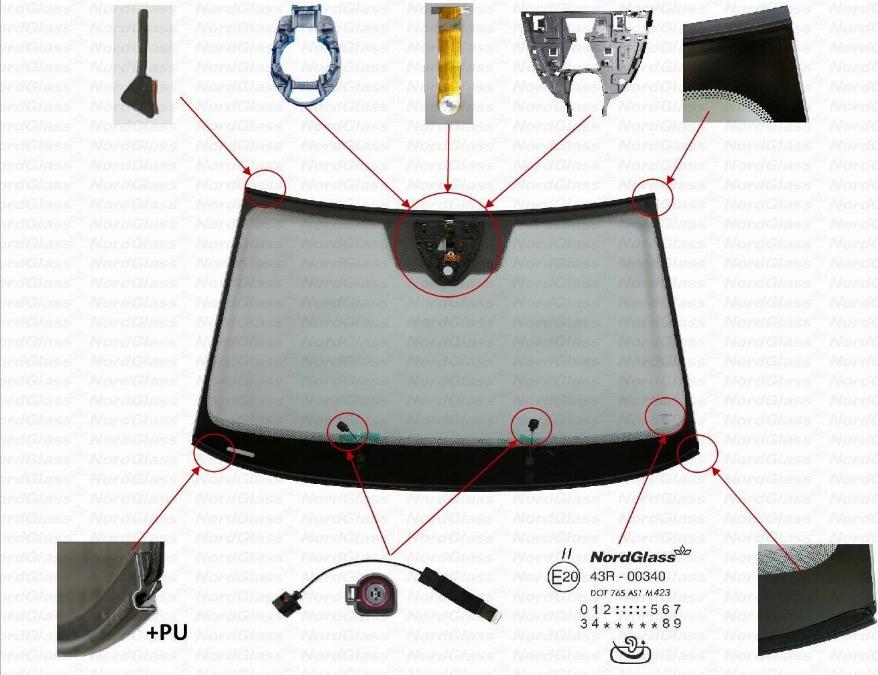 NordGlass 4142000 - Вітрове скло autocars.com.ua