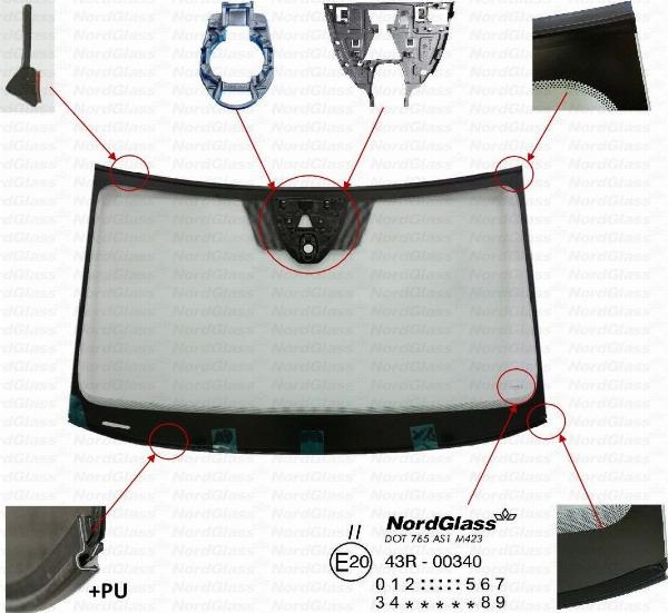 NordGlass 4142002 - Вітрове скло autocars.com.ua