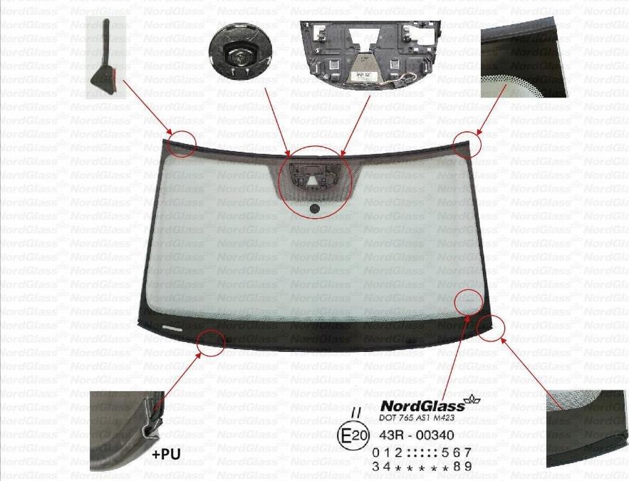 NordGlass 4142003 - Вітрове скло autocars.com.ua