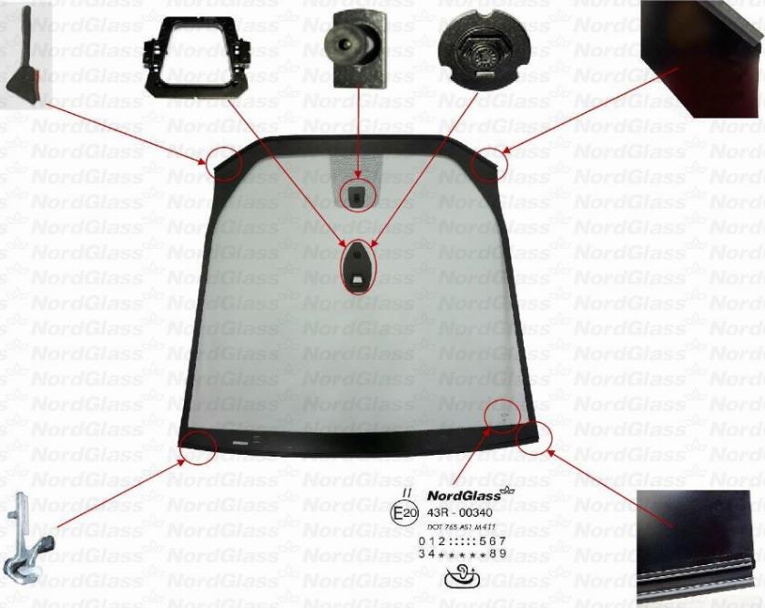 NordGlass 4142154 - Вітрове скло autocars.com.ua