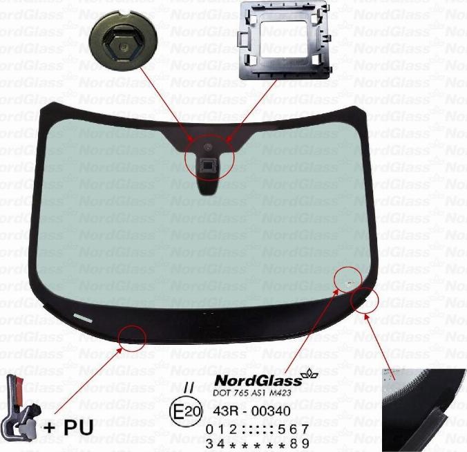 NordGlass 4142160 - Вітрове скло autocars.com.ua