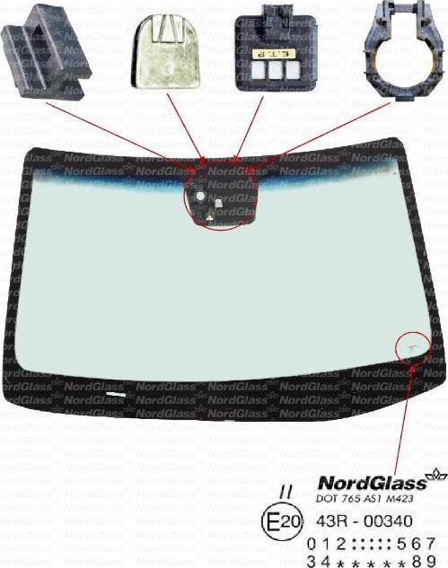 NordGlass 4142163 - Ветровое стекло avtokuzovplus.com.ua