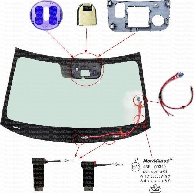 NordGlass 4142167 - Вітрове скло autocars.com.ua