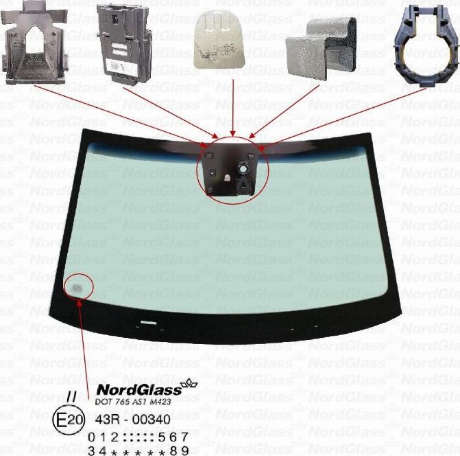NordGlass 4142905 - Вітрове скло autocars.com.ua