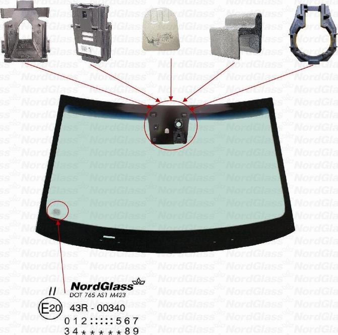 NordGlass 4142906 - Вітрове скло autocars.com.ua