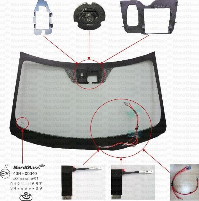 NordGlass 4143099 - Вітрове скло autocars.com.ua