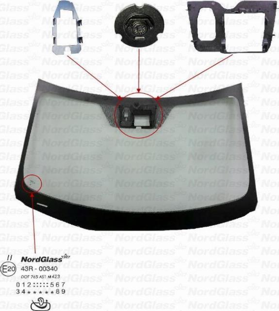 NordGlass 4143100 - Вітрове скло autocars.com.ua