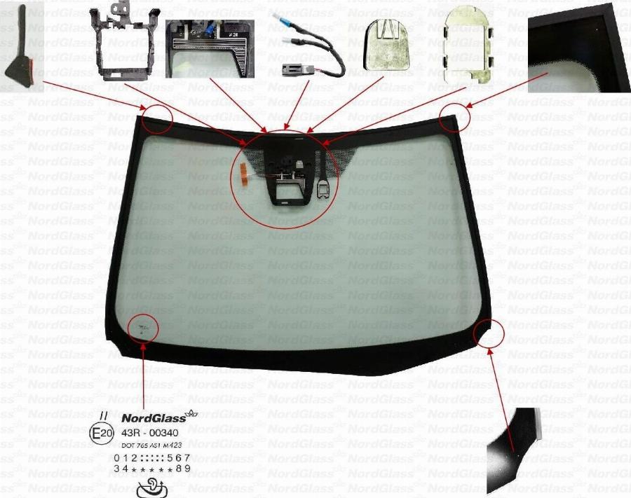 NordGlass 4143136 - Вітрове скло autocars.com.ua