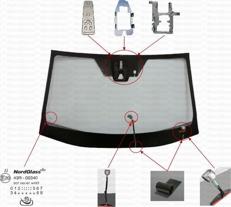 NordGlass 4143141 - Вітрове скло autocars.com.ua