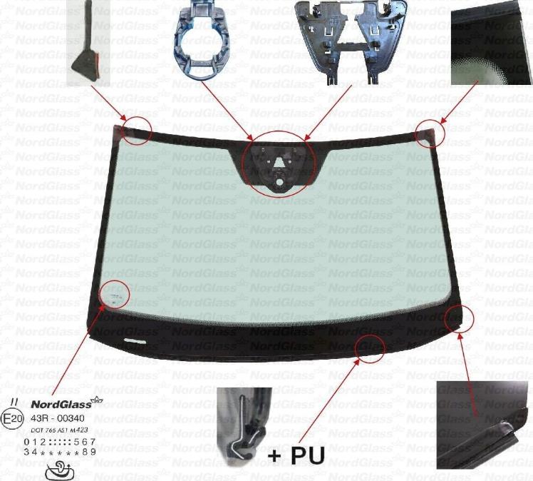 NordGlass 4143151 - Вітрове скло autocars.com.ua