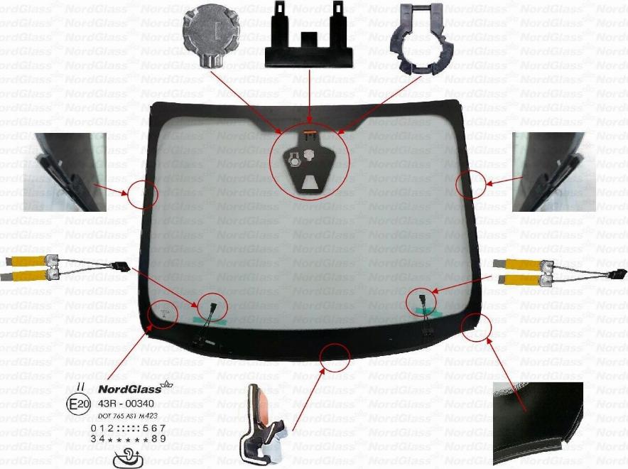 NordGlass 4144534 - Вітрове скло autocars.com.ua