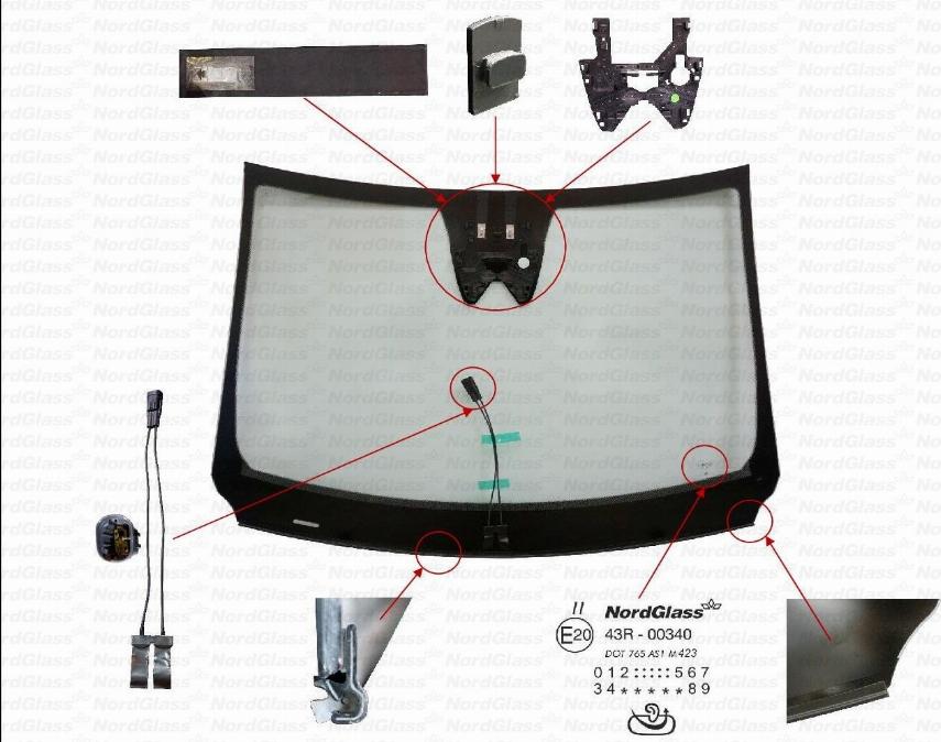 NordGlass 4146306 - Вітрове скло autocars.com.ua