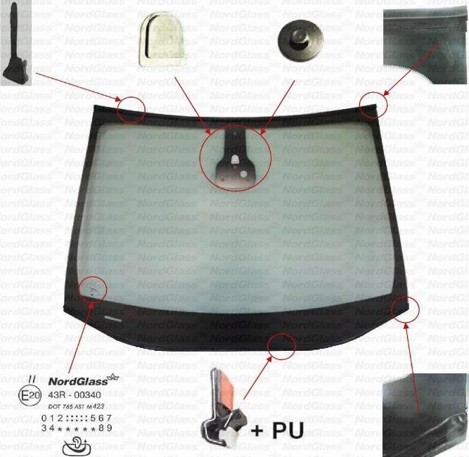 NordGlass 4147696 - Вітрове скло autocars.com.ua