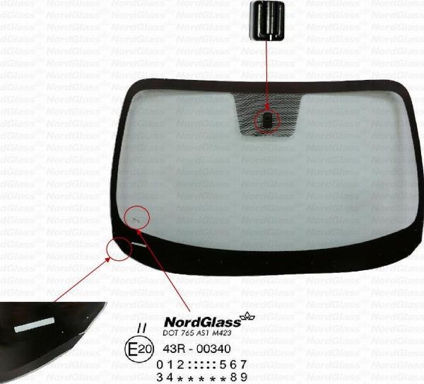 NordGlass 4148017 - Вітрове скло autocars.com.ua