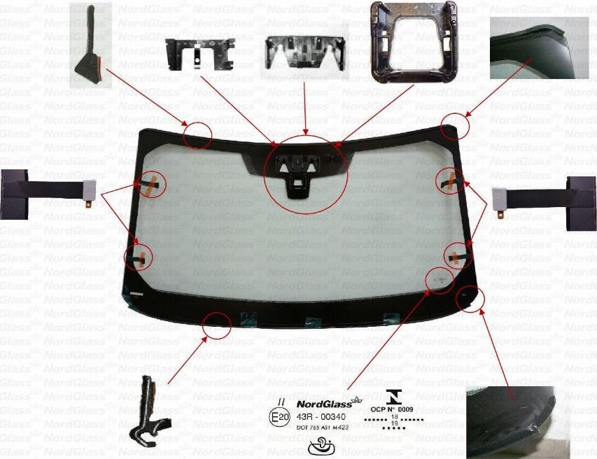 NordGlass 4151138 - Вітрове скло autocars.com.ua