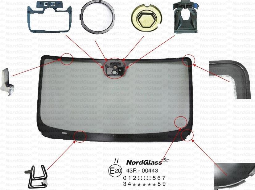 NordGlass 4152041 - Вітрове скло autocars.com.ua