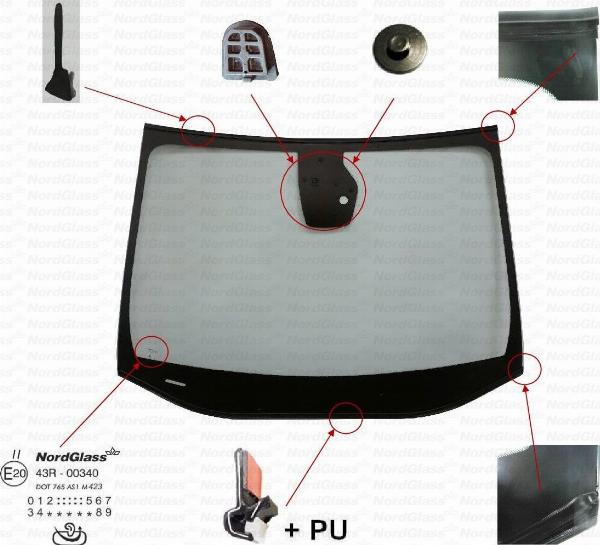 NordGlass 4152257 - Вітрове скло autocars.com.ua