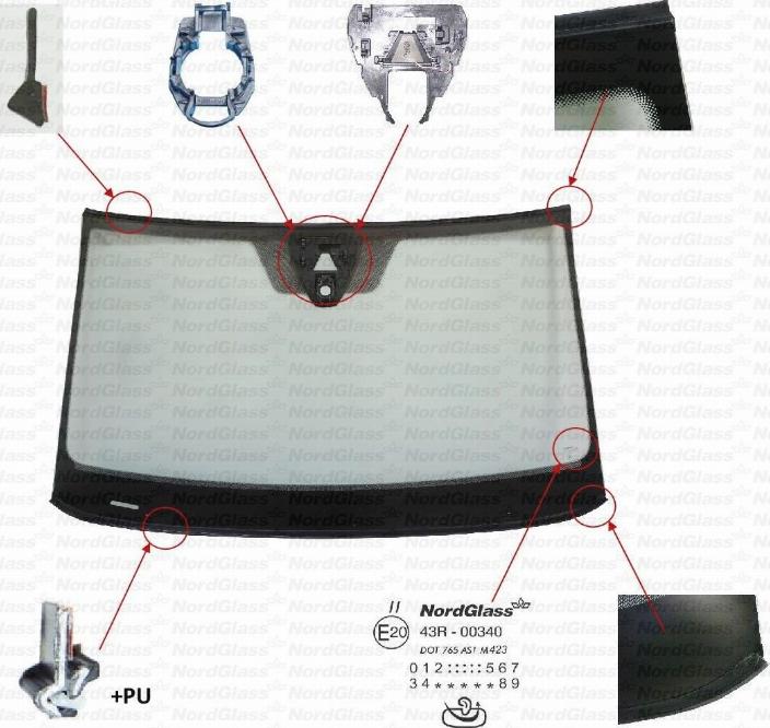 NordGlass 4152456 - Вітрове скло autocars.com.ua