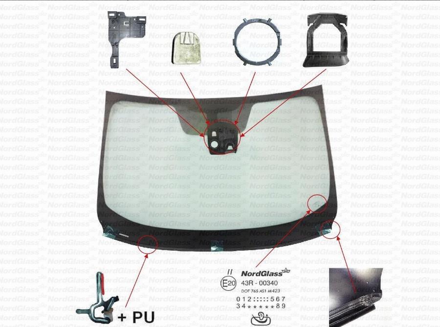 NordGlass 4154171 - Ветровое стекло avtokuzovplus.com.ua