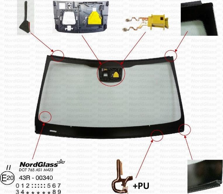 NordGlass 4154227 - Вітрове скло autocars.com.ua