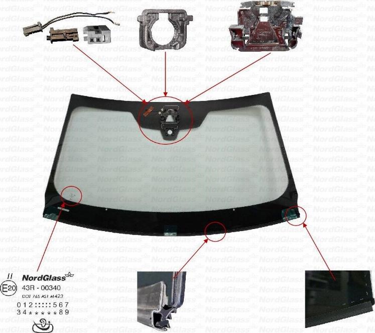 NordGlass 4154747 - Вітрове скло autocars.com.ua