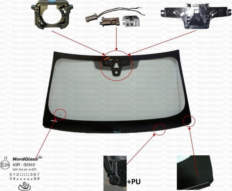 NordGlass 4154750 - Вітрове скло autocars.com.ua