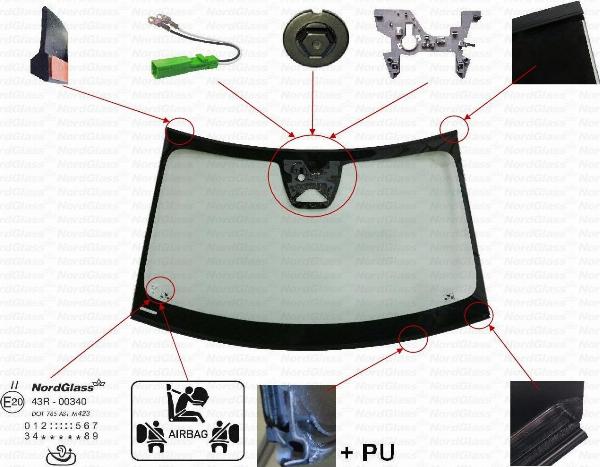 NordGlass 4154757 - Вітрове скло autocars.com.ua