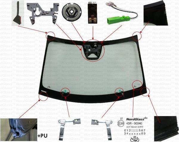 NordGlass 4154758 - Вітрове скло autocars.com.ua