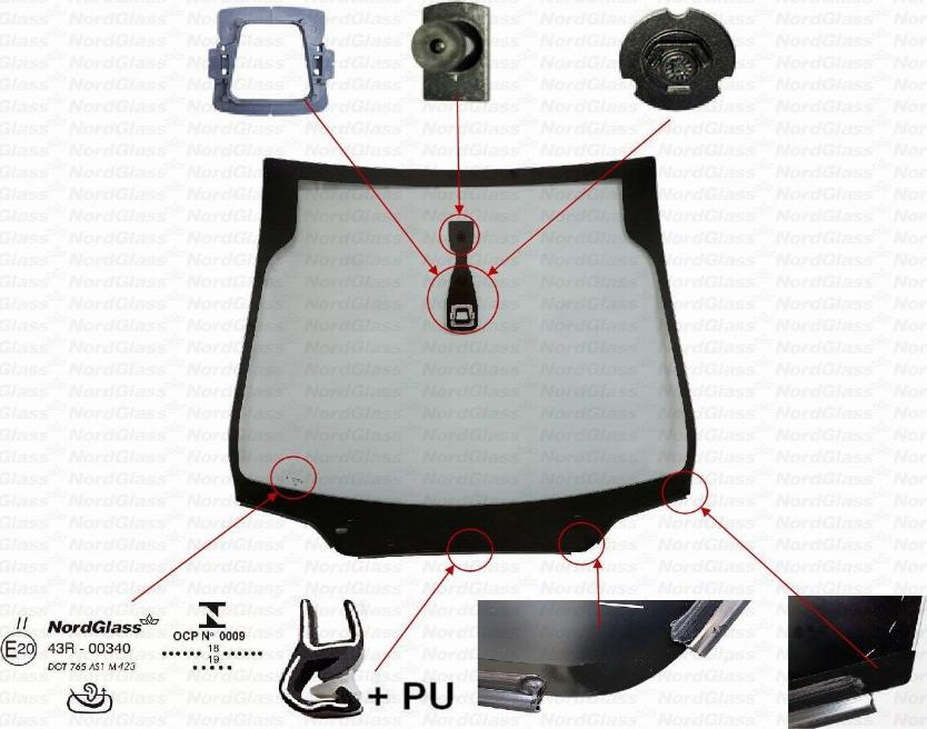 NordGlass 4155860 - Вітрове скло autocars.com.ua