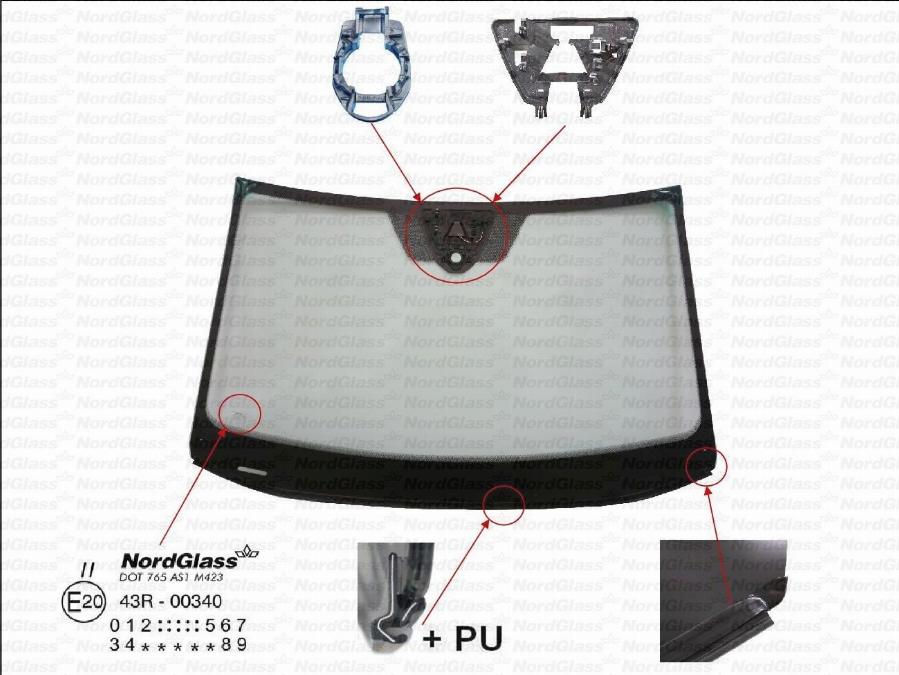 NordGlass 4157283 - Вітрове скло autocars.com.ua