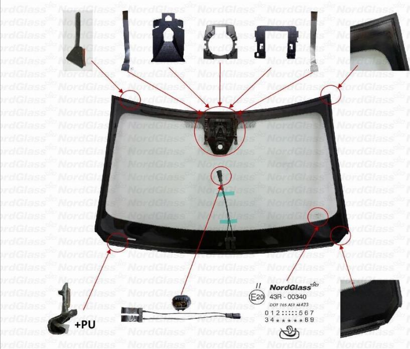 NordGlass 4157497 - Вітрове скло autocars.com.ua