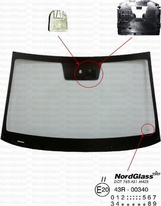 NordGlass 4157570 - Вітрове скло autocars.com.ua