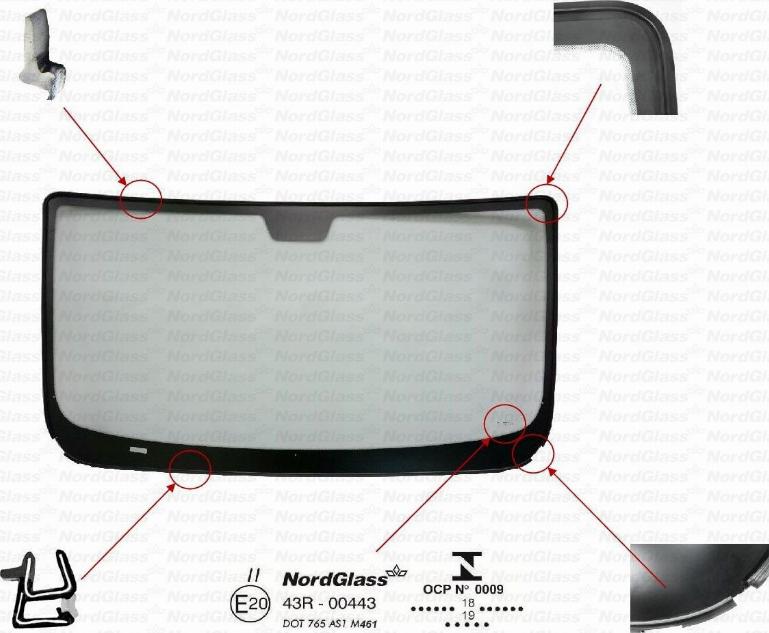 NordGlass 4157755 - Вітрове скло autocars.com.ua