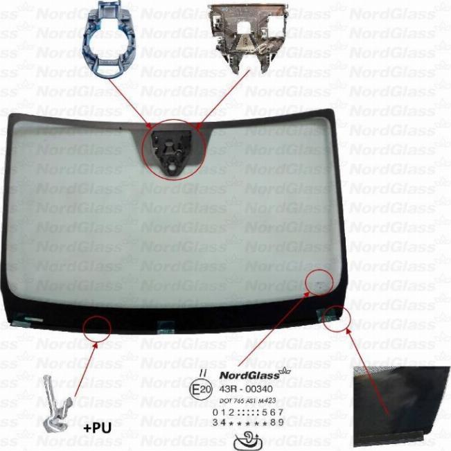 NordGlass 4157984 - Вітрове скло autocars.com.ua