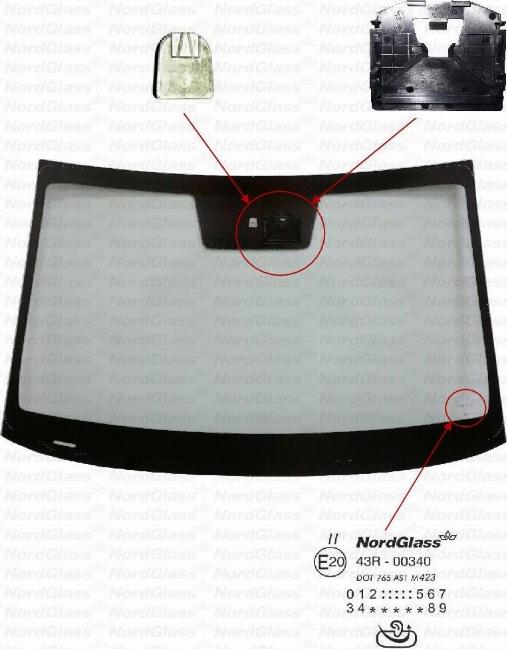 NordGlass 4158193 - Вітрове скло autocars.com.ua