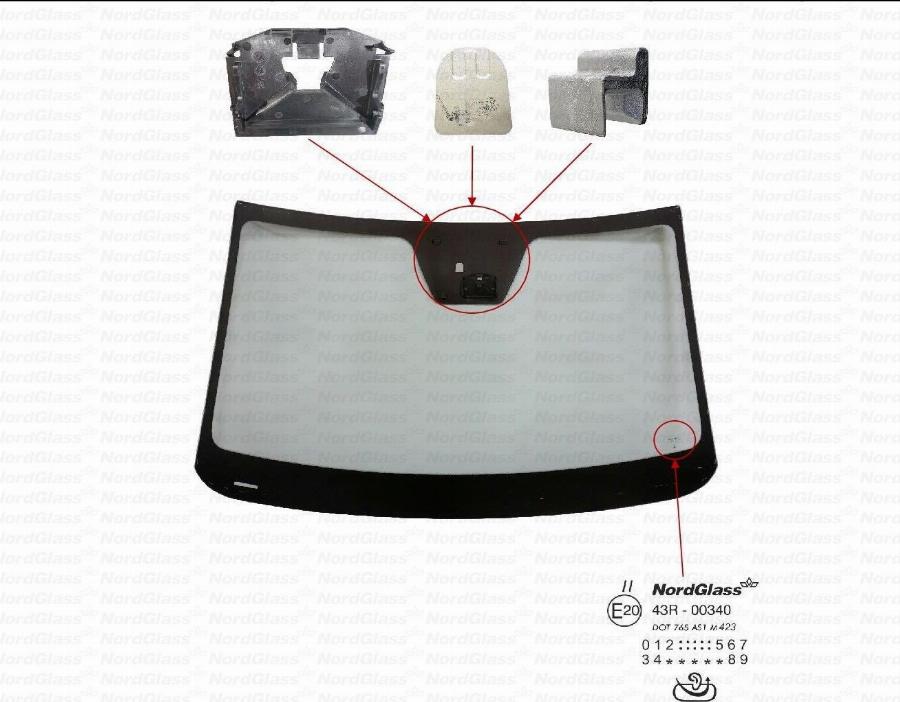 NordGlass 4158748 - Вітрове скло autocars.com.ua