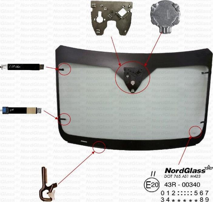 NordGlass 4159492 - Вітрове скло autocars.com.ua