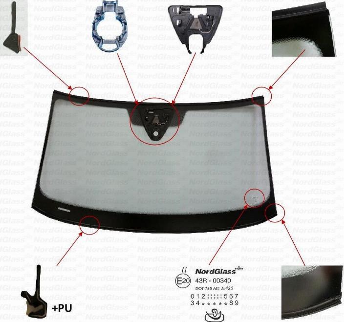 NordGlass 4162665 - Вітрове скло autocars.com.ua