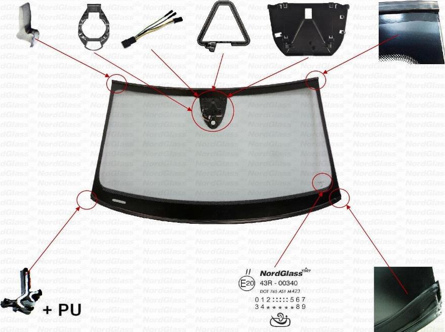 NordGlass 4163199 - Вітрове скло autocars.com.ua