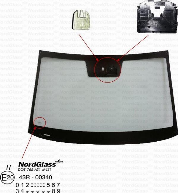 NordGlass 4163418 - Вітрове скло autocars.com.ua