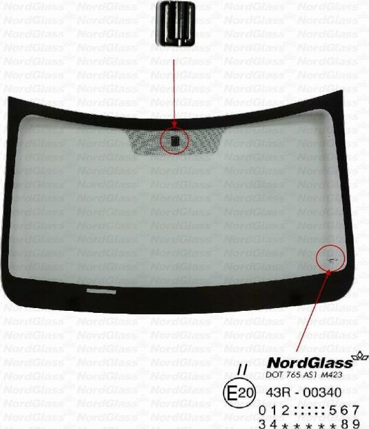 NordGlass 4163420 - Вітрове скло autocars.com.ua