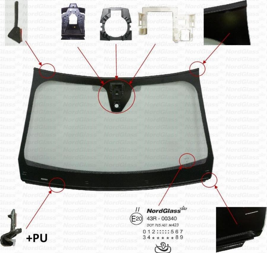 NordGlass 4163727 - Ветровое стекло avtokuzovplus.com.ua