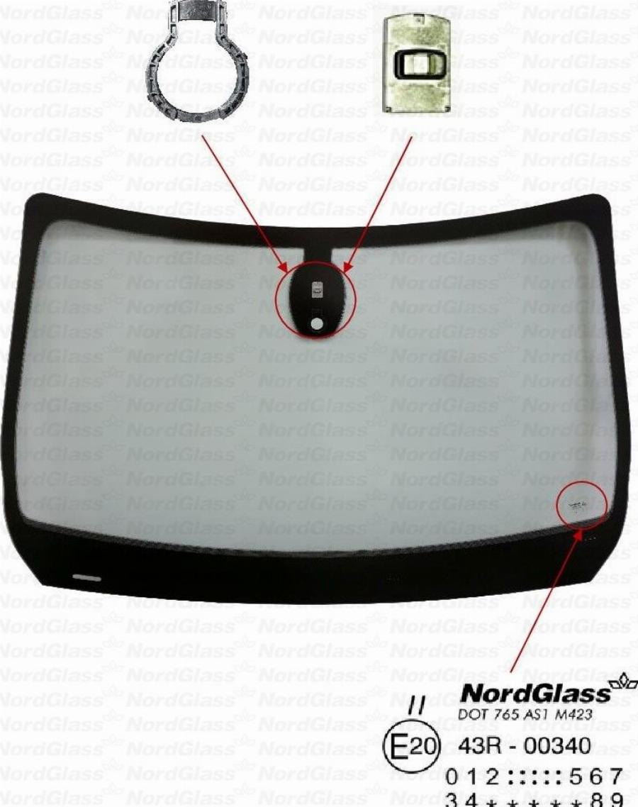 NordGlass 4164536 - Вітрове скло autocars.com.ua