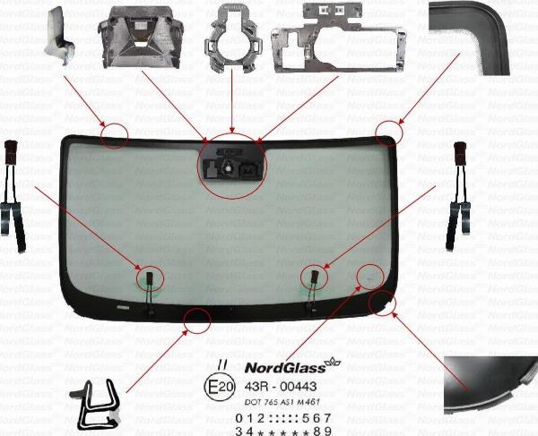 NordGlass 4165241 - Вітрове скло autocars.com.ua