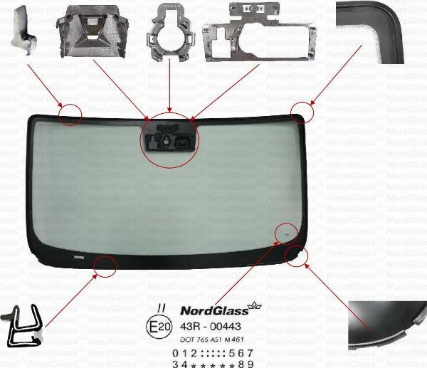 NordGlass 4165243 - Вітрове скло autocars.com.ua
