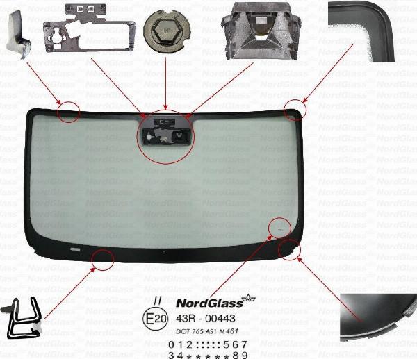 NordGlass 4165244 - Вітрове скло autocars.com.ua