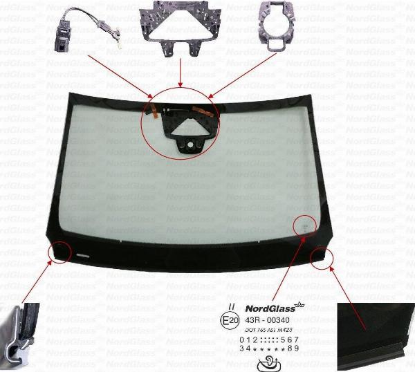 NordGlass 4166998 - Вітрове скло autocars.com.ua