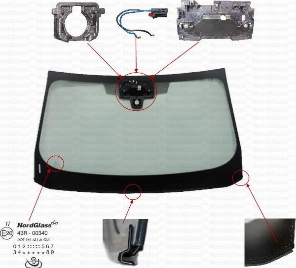 NordGlass 4167291 - Вітрове скло autocars.com.ua
