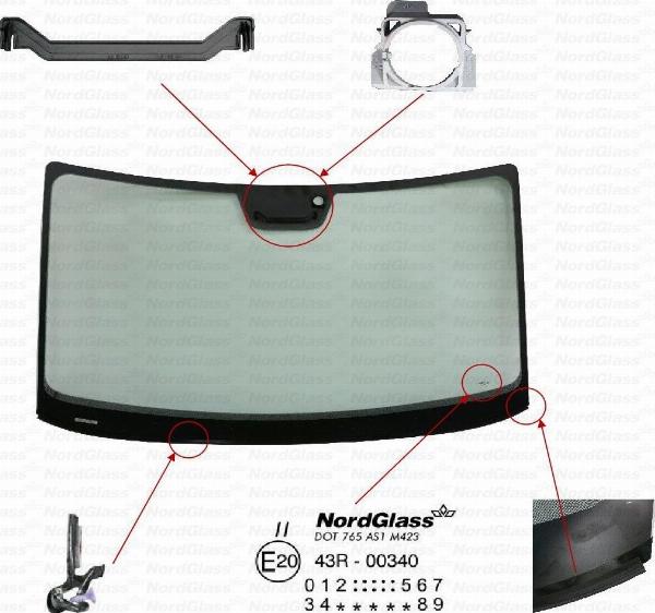 NordGlass 4168487 - Вітрове скло autocars.com.ua