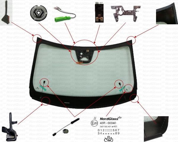 NordGlass 4168682 - Вітрове скло autocars.com.ua
